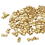 The Beadsmith Tube Crimp Beads, 2 x 2mm, 400 Pieces, Gold Color, Uniform Cylindrical Shape, No Sharp Edges, Designed to Secure T