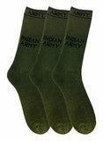 Tendsy MenS Indian Army Cotton Crew Socks, Cushioned MidCalf Military Uniform Socks, Camouflage Commando Soldier FullLength Ar