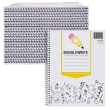 Doodlewrite College Ruled Spiral Notebooks, Student School Notebook With Doodle Prompts For Focus & Creativity, Perforated 3Hol