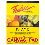 Fredrix Creative Series Pad, 12 x 16 Inches, Black Canvas