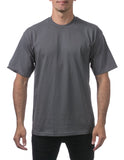 Pro Club Mens Heavyweight Cotton Short Sleeve Crew Neck TShirt, Graphite, XLarge