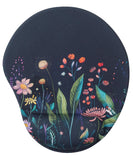Mr. Pen- Ergonomic Mouse Pad with Wrist Rest, Midnight Bloom Design, Breathable Fabric with Memory Foam Cushion, Non-Slip Rubber