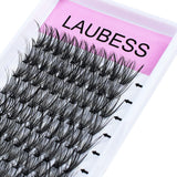 Eyelash Clusters LAUBESS Lash Clusters Individual Lashes Cluster Eyelash Extensions DIY at Home Waterproof Cluster Lashes (30D-D