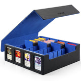 Trading Card Storage Box for Commander - 3000+ Card Deck Box with Removable Cover, 24 Colorful Divider Tabs, Card Storage Box wi