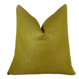 Plutus Brands Plutus Lemon Curry Handmade Throw Pillow, 12 X 20, Metallic Citrine/Gold