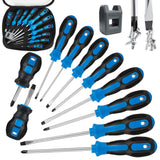 VHEONET Magnetic Screwdriver Set 10 PCS,5 Phillips 5 Flat Head Precision Screwdriver, Professional Cushion Grip and Non-Slip for