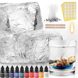 Heigble 9.9 lb Gel Candle Wax Making Clear Handmade High Density Jelly Candle Wax with Wick and Stickers with Dye for DIY Making