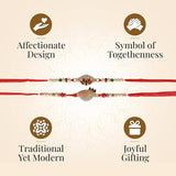 Store Indya Premium Rakhi Set Of 2 A Protective And Stylish Symbol Of Love And Blessings For Brothers And Sisters,Nylon,Multicolor