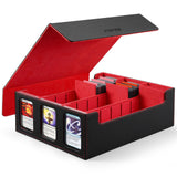 Trading Card Storage Box for Commander - 2400+ Card Deck Box with Removable Cover, 24 Colorful Divider Tabs, Card Storage Box wi