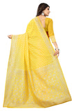 Sugathari Womens Banarasi Saree Pure Kanjivaram Silk Saree (Sam Pari-155 Yellow)