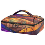 SyXIOP Insulated Casserole Carrier Bag Stained Glass Burning Desert