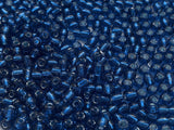 Czech Glass Seed Beads Size:6/0 40 gr / 1.4 oz (Royal Blue Silver Lined)