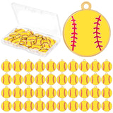 Loetere 64 Pcs Sports Charms Softball Baseball Game Charm Pendants for Bracelet Necklace Earrings Making Enamel Sport Charms for