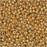 Miyuki Round Seed Bead Size 11/0 8.5gtube Galvanized Yellow Gold