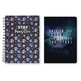 Articious Spiral Notebook & Slim Diary Combo (21.2 x 15.2 cm) 192 Pages 80 GSM (Paws & Star)