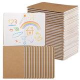 BESARME 60 PCS A6 Pocket Notebook, Blank Pages, Kraft Cover