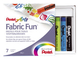 Pentel Fabric Fun Pastel Dye Stick (Pack of 7), Assorted Colors, PTS7