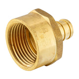 (Pack of 10) EFIELD Barb Crimp Pex 3/4 Inch X 1 Inch Female NPT Adapter Brass Fitting, ASTM F1807