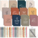Mooliwe 96 Set/192 Pcs Positive Affirmation Gift Set Gratitude Notebooks with Pens Small Bags Motivational Encouragement Notepad