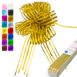 Allgala 10-PC 7 Inch Extra Large 2 Ich (5CM) Width Organza Ribbon Pull Flower Bow for Gift Wrapping Baskets Wedding D cor - Gol