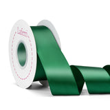 Laferri Forest Green Satin Ribbon Double Faced,1-1/2 X 25 Yards,Fabric Ribbon Use for Gift Wrapping DIY Craft Floral Bouquets We
