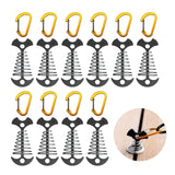 NACETURE Deck Anchors Pegs with Carabiners - Tie Down Anchor Rope Tensioner | Rope Tent Tie Down Stakes Clips, Canopy Tent Ancho