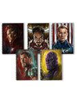 Blue Nexus Diaries Notebook Superheroes Captain, (6 X 9 Inch, Multicolour) Set Of 5 Diaries