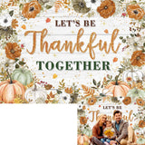 Lets be Thankful Together Backdrop 7x5ft Thanksgiving Fall Thankful Autumn Pumpkins Wooden Photography Background Thanksgiving