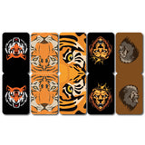 woopme Set of 5 Magnetic King &Tiger Graphic Bookmark for Book Lovers Readers Students Gift Magnetic Page Clips Folding