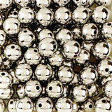90 Round Silver Acrylic Beads 14mm Diameter with 2.4mm Hole