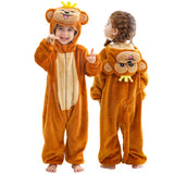 MICHLEY Unisex Baby Halloween Romper Dress up Flannel Soft Animal Cosplay Costume Outfit For Girls Boys 12-18M,Monkey