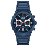 Timex Vector Analog Watch For Man With Blue Round Dial & Blue Stainless Steel Bracelet Band Water Resistant Men'S Wrist Watches