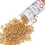 Miyuki Delica Seed Beads - Size 11/0 (1.6 mm), DB1833, Duracoat Galvanized Yellow Gold, 7.2 g, Approx. 1440 Beads, Made in Japan