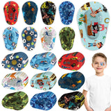 Toulite 90 Pcs Adhesive Eye Patches for Kids Boys Latex Free Disposable Cute Adhesive Bandages for Amblyopia Light Blocking Lazy