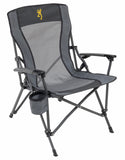 Browning Folding Camping Chairs for Adults - Durable Mesh Fabric Over Sturdy Powder Coated Steel Frame, Armrests Cup Holder, and