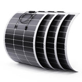 Callsun 400W Flexible Solar Panel Set (4x100W), Cool-Running White Design, Heavy-Duty ETFE Solar Array, Weatherproof Power Solut