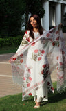 Gosriki Women'S Rayon Blend Straight Printed Kurta With Pant & Dupatta (Kanegari White-Gs_M_White_Medium),White,,B0DD76ZG6T