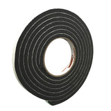 Frost King P SelfStick Rubber Foam Weatherseal, 1/2 W, 5/16 T, 10 ft L, Black