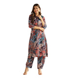 Leriya Fashion Ethnic Co Ord Set | Casual Wear Pant Top Set | Fancy Co-Ord Set | Full Pair Set | Women Kurta Sets Kurtis | Women