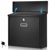 Yaocom Locking Mailbox Wall Mount Large Capacity Locked Mail Boxes with Key Lock for Outside 14.2 x 12.5 x 4 Inch Security Key D
