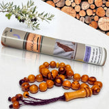 DURINGUSES Handmade Premium Olive Wood Tasbih Rosary - 33 Beads 12mm Lightweight Islamic Prayer Beads | Misbaha for Dhikr, Sibha