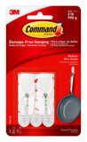 Command 17065ES White 2 lb Capacity Hooks, Indoor Use HARDWARE, Medium, 2 Count