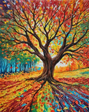 ldazao Tree of Life Paint by Numbers Kit for Adults Beginner DIY Painting Kits for Adults Stained Glass Easy Paint by Number Acr