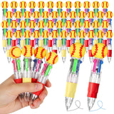 Kosiz 48 Pack Softball Party Favors Ballpoint Pen Multicolor 4 in 1 0.5mm Ballpoint Pen for Office Sport Lover Novelty Gifts Goo