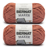Bernat Maker Fawn Yarn - 2 Pack of 250g/8.8oz - 72% Cotton 28% Nylon - #5 Bulky - 290m/317Yards - for Knitting, Crochet and Amig