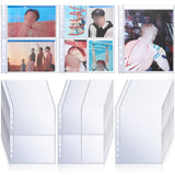 60 Pcs Binder Pockets Clear 4/2/1 Pockets A5 Binder Card Sleeves Pouch Photo Album Page Document Folder Trading Card for 6 Ring