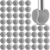 Macarrie 100 Pcs Precut Tennis Balls Bulk For Furniture Legs Tennis Ball Chair Foot Covers For Floor Protection Ball Desk Leg Coverings(Gray) -Like New