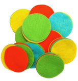 Playfully Ever After Light Green, Turquoise, Orange & Yellow Craft Felt Circles (2 Inch 58pc)