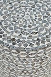 Global Archive Handcrafted Capiz Shell Terrazzo Modern Accent End Table