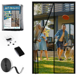 YOUBST Magnetic Screen Door Mesh Keeps Bugs Out: Door Screen Magnetic Closure 34 x 83 Fits Door Size 32 x 82 - Magnetic Door Cur
